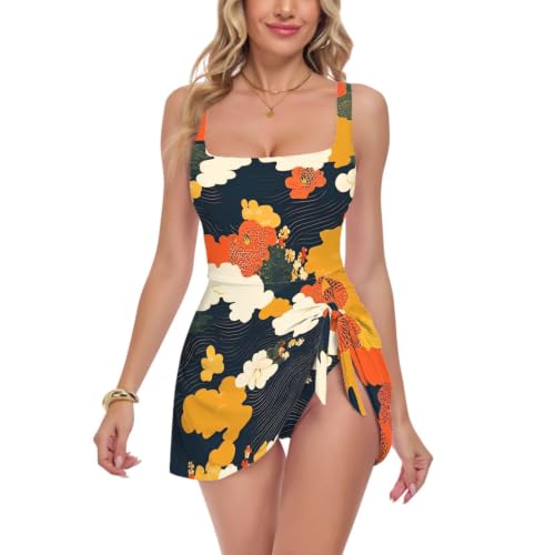 Bañador de camuflaje colorido con diseño japonés de cobertura completa y secado rápido
