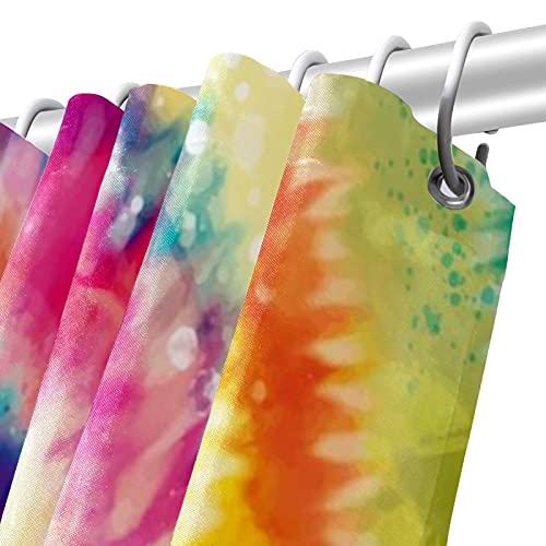 Rideau de douche coloré abstrait tie dye 183x183cm grand format