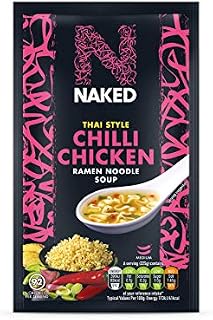 Naked Thai Style Chilli Chicken Ramen Noodle Soup, 25g (Pack of 12)