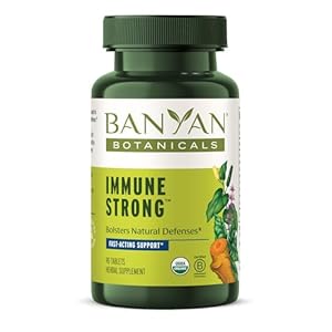 Banyan Botanicals Immune Strong – Organic Supplement with Turmeric & Tulsi ­­– Ayurvedic Immune Formula That Supports The Body’s Natural Defenses* – 90 Tablets – Non-GMO Sustainably Sourced Vegan