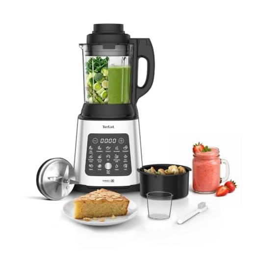 Tefal Blender & Soup Maker Perfectmix Cook, 2L, 10 Auto Programs, Smoothie Maker, Removable Blades, Cleaning Program & Brush, Glass Jug, Tamper, Hot & Cold Kitchen Blender, Cooking, BL83SD65