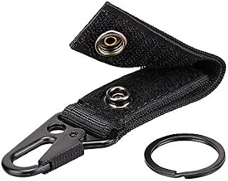 XTACER Tactical Molle Key Ring Gear Keeper Snap Secure Belt Keychain (Black)