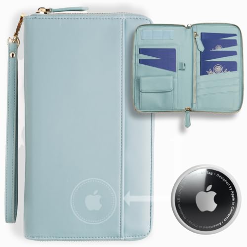 Image of Travel Document Organizer - RFID Passport Wallet Case Family Holder Id Wristlet