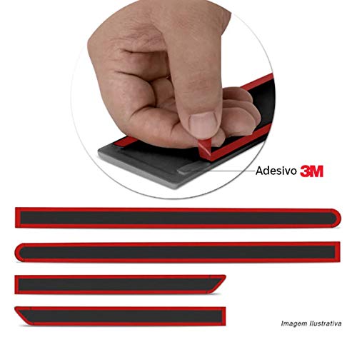 Jogo de Frisos Laterais Porta Hyundai Creta Branco Polar Friso Cromado