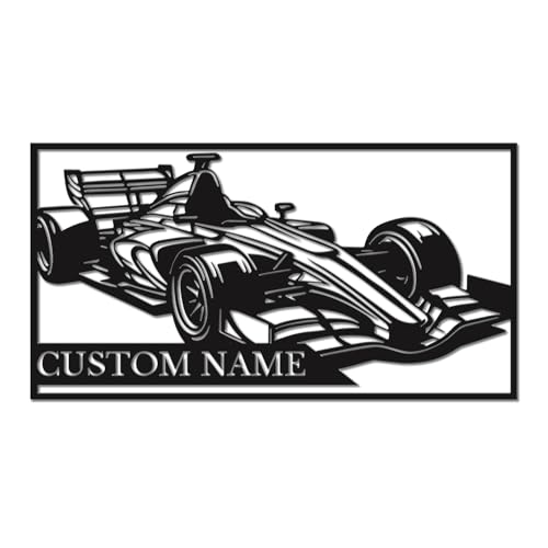 Personalized Go Kart Racing Metal Wall Art, Custom Racer Name