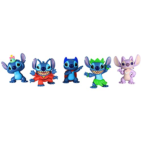 Disney’s Lilo & Stitch Collectible Stitch Figure Set, 5-Pieces, By Just Play , Blue #TOP4