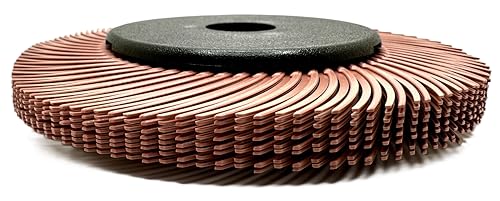 Image of Radial Bristle Brush, 6 in x 1 /2 in x 1 in 6 Micron (Peach) with Adapter, Type C Curved Bristle (Pack of 1)