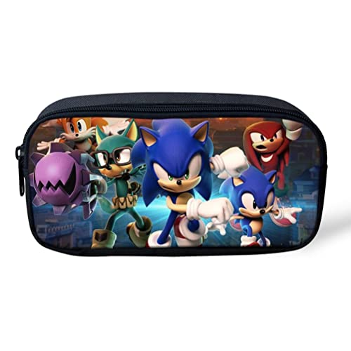 ZMOO Sonic the Hedgehog - Estuche para lápices con cremallera, organizador de lápices para niños y niñas, 21 x 10 x 4 cm Cover