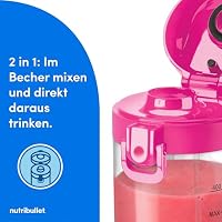 nutribullet Portable NBP003BP, tragbarer Mixer (475ml), wiederaufladbar, Mini Mixer, 4-Klingen-Messer, Tritanbecher, 15+ Zyklen pro Ladung, to-go, USB-C Aufladung, Pink – Ansicht 6