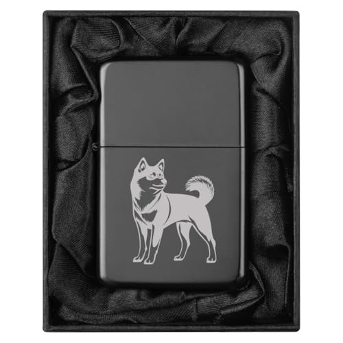 Encendedor en caja regalo forrada en seda negra miniatura 1