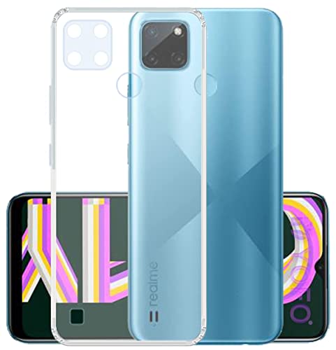 Image of COVERBLACK Rubber Silicone Back Cover for Oppo Realme C21Y - Transparent