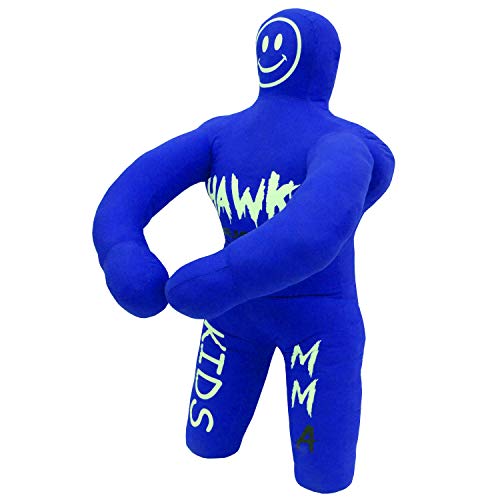 Hawk Sports Kids Grappling Dummy For Fitness & Training, Pose, Strike & Throw Wrestling Dummy For Kids, 3 Ft. Punching Dummy For Mma, Jiu-Jitsu, Judo, Karate & Wrestling Practice & Sparring (Blue) #TOP1