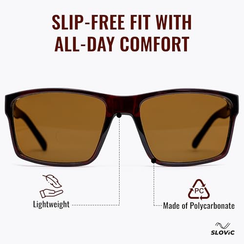 Image of SLOVIC Sunglasses for Men Stylist | UV Protection Goggles for Man | Lightweight & Durable Polycarbonate Material | Unisex Gift for Man & Women | Mens Fashion Sunglasses
