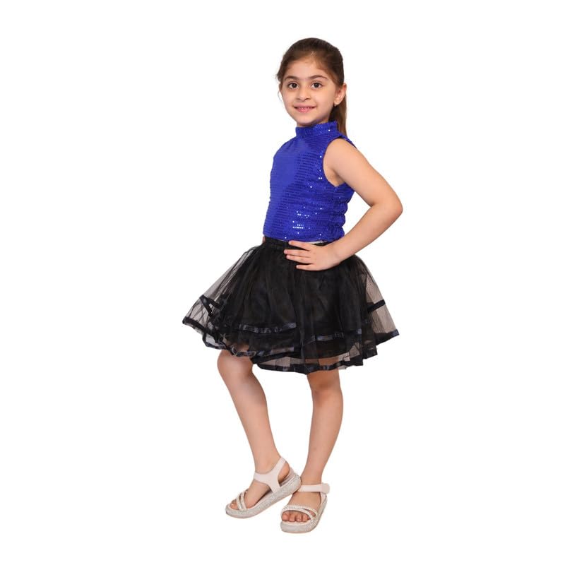 Image of Kaku Fancy Dresses Western Dance Top for Kids Halter Neck Top For Annual Function (ONLY TOP) - Skirt not included