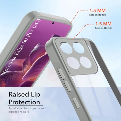 Image of Jkobi Ultra-Hybrid Back Cover Case for Motorola Moto Edge 60 Pro (Lifetime Anti Yellow | Anti Scratch | Crystal Clear Shockproof)