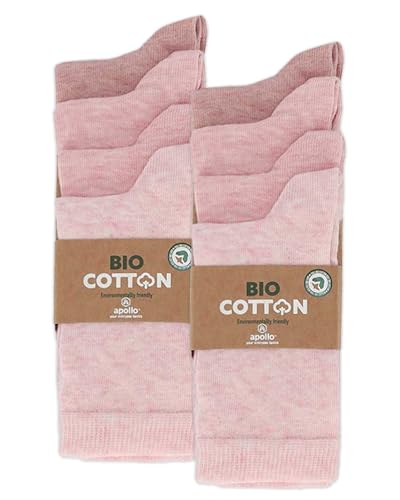 mehrstrumpf Kinder 100% Bio-Anbau Socken Jungen & Mädchen Baumwolle ohne Naht (8 Paar) Multi Pink 27-30