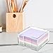 Milageto Acrylic Sticky Notes Holder with 4Pads Memo Dispenser Stand Gift Notepad Holder for Teacher 3x3