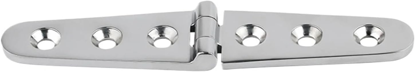 316 Stainless Steel 152x30mm Heavy Duty Cast Boat Door Strap Hinge with 6 Holes Mirror Polish Boat Hardware