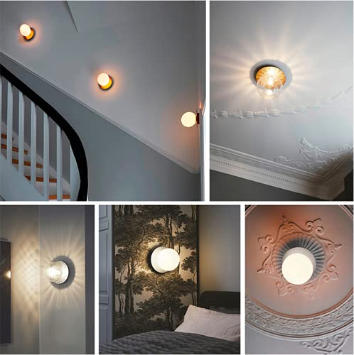 Plafonnier LED en verre doré haut de gamme pour une déco chic - 6