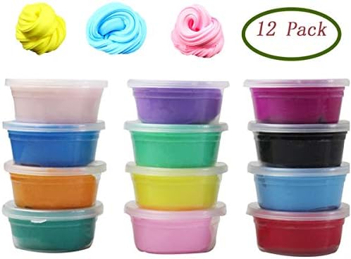 Anditoy 12 Colors Fluffy Soft Super Light Clay Floam Toy for Kids, DIY, Party Favors