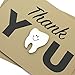 Tooth Thank You Card for Dentists | Handmade Dental Hygienist Greeting Notecard | Kraft Brown Single Card