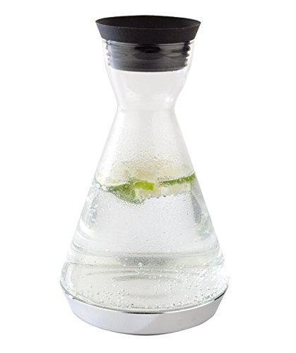 'Jarra refrigeradora, 3 piezas "Cool, hasta 4 horas de duración, tarro de cristal de refrigeración, tapa de silicona & Plástico ABS, base de acero inoxidable, boquilla Abre y cierra selbständig | Sun