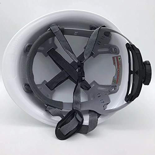 Image of WYATT FRP Fiberglass Safety Helmet Construction Protective Helmets Anti-Smashing Work Cap Labour Engineering Impact Resistance Hard Hat (White)