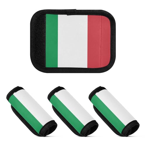 2 fundas para asa de equipaje, cojín identificador de asa de equipaje para maletas, Bandera nacional de Italia, one sizex4