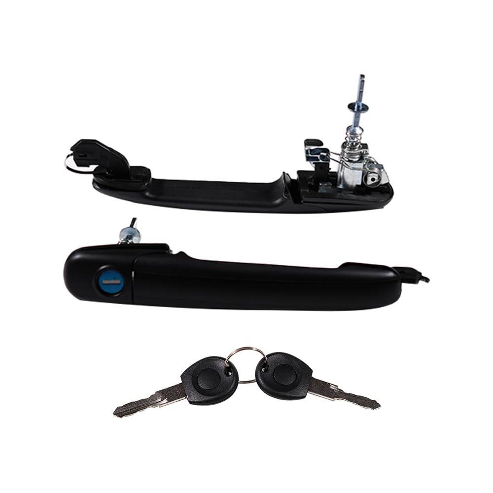 Maniglia per porta esterna per auto con chiave, porta anteriore sinistra e destra, compatibile con VW Sharan Polo 6N0837207C 6N0837207D
