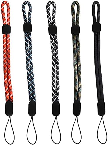 Kinizuxi Wrist Strap Lanyard 5Packs, Adjustable Colourful Nylon Telephone Wrist Straps for Digital camera, GoPro,Keys, Keychain, Telephone, USB Flash Drive, Pleasure-Con, Pockets, ID Identify Tag Badge (Multi-Colour)