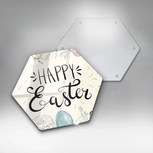 Planche à Découper Induction Wallfluent en verre trempé hectagonale 40cm