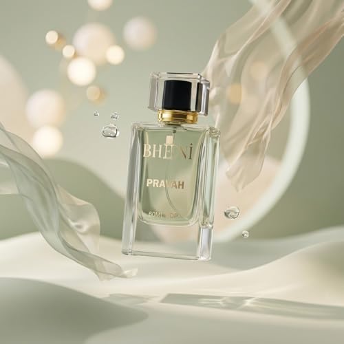 Image of Pravah Eau De Parfum Unisex | Bergamot Patchouli Aquatic Perfume | Long Lasting EDP 60ml | Fresh Daily Wear Fragrance | Unisex Gift