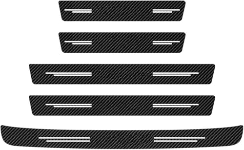 Protection de coffre pour Volvo V60 | Lot de 5 autocollants look carbone