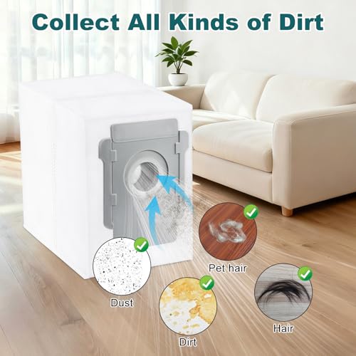 Image of 12 Packs Vacuum Bags for iRobot Roomba i7,dust bag compatible with iRobot Roomba J7, j7+,i3, i3+, i4, i4+, i6, i6+, i8, i8+, s9, s9+, s9Plus Series Clean Base Automatic Dirt Disposal Bags