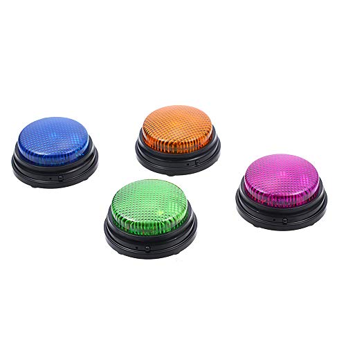 Roeam Answer Buzzers,Recordable Talking Button Voice Recording Sound Button with High Bright Energy Saving Light