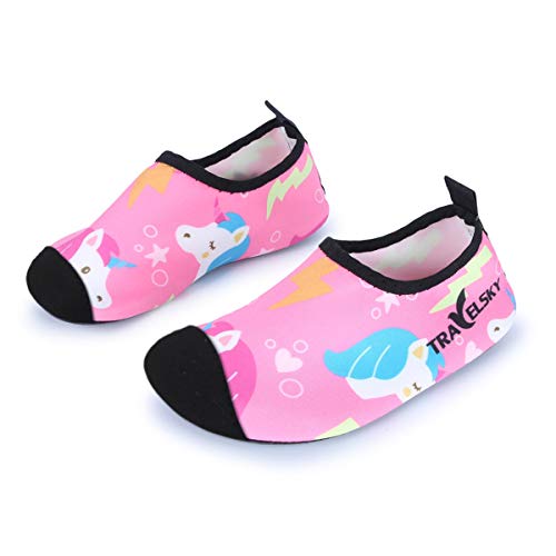 image for JIASUQI Quick Dry Beach Pool Athletic Aqua Water Shoes for Kids Girls 