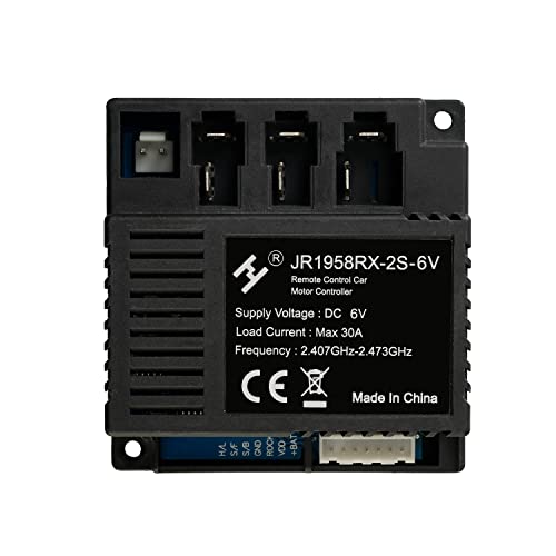SHENGLE JR1958RX-2S-6V Receiver Match 2.4G Bluetooth Remote Control, Control Box Motherboard Accessories for Kid Powered Ride On Car Parts