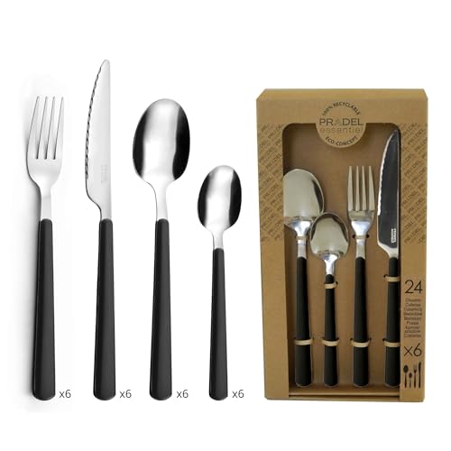 PRADEL ESSENTIEL Ménagère 24 pièces Tonic Acier Inoxydable