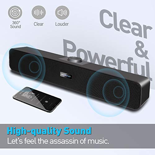 Votntut KKSHOP Computer Speakers, Wired Usb Mini Sound Bar Speaker thumb #1