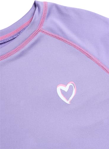 Pink Platinum Camiseta de natação Rash Guard para meninas com proteção FPS 50+ de secagem rápida (2-