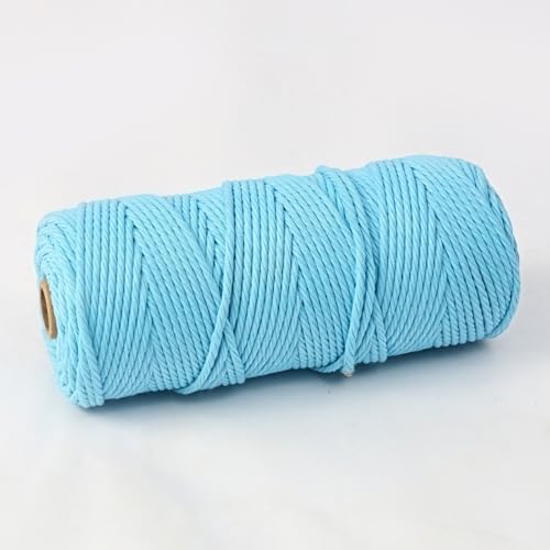 HSTWODE 1/7 cuerdas de algodón, cuerda de macramé de 4 mm, cuerda de algodón, 7 colores, hilo de macramé, cuerda de algodón para manualidades, para colgar, para colgar plantas, manualidades, tejer