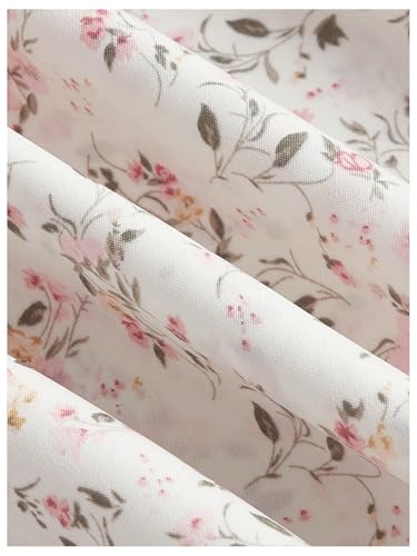 Girl's Floral Smocked A Line Long Dresses V Neck Spaghetti Strap Vacation Dress Sundress4