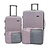 kensie Women’s Hillsboro Luggage & Travel Bags, Burnished Lilac, 4 Piece Set