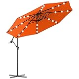 Vielseitig einsetzbar: Unser Ampelschirm mit tollem Design und eleganter Farbe lässt sich überall aufstellen, wie Z, B auf der Terrasse, auf dem Balkon, im Garten, am Strand oder auf dem Markt, irgendwo kann er Ihre Privatsphäre schützen und einen guten Blickfang werden.