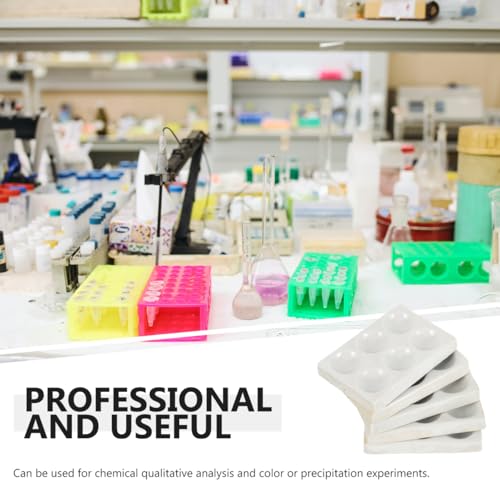 ULTECHNOVO Keramik Reaktionsplatte 6 Löcher 10 Stück Für Chemielabor Experimente Spotplatte Chemie Zellreaktionsplatte Laborbedarf