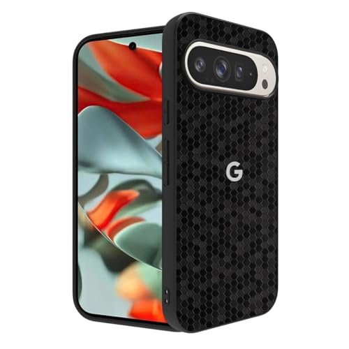 Image of RIGGEAR Sleek Back Cover Case Compatible with Google Pixel 9 Pro XL (TPU+PC | Black Hive)