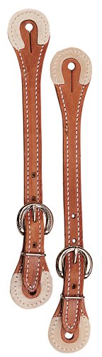 Weaver Leather Spur Straps with Rawhide Corners Russet