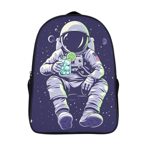 Mochila infantil de astronauta escolar impermeable resistente con tirantes ajustables 1