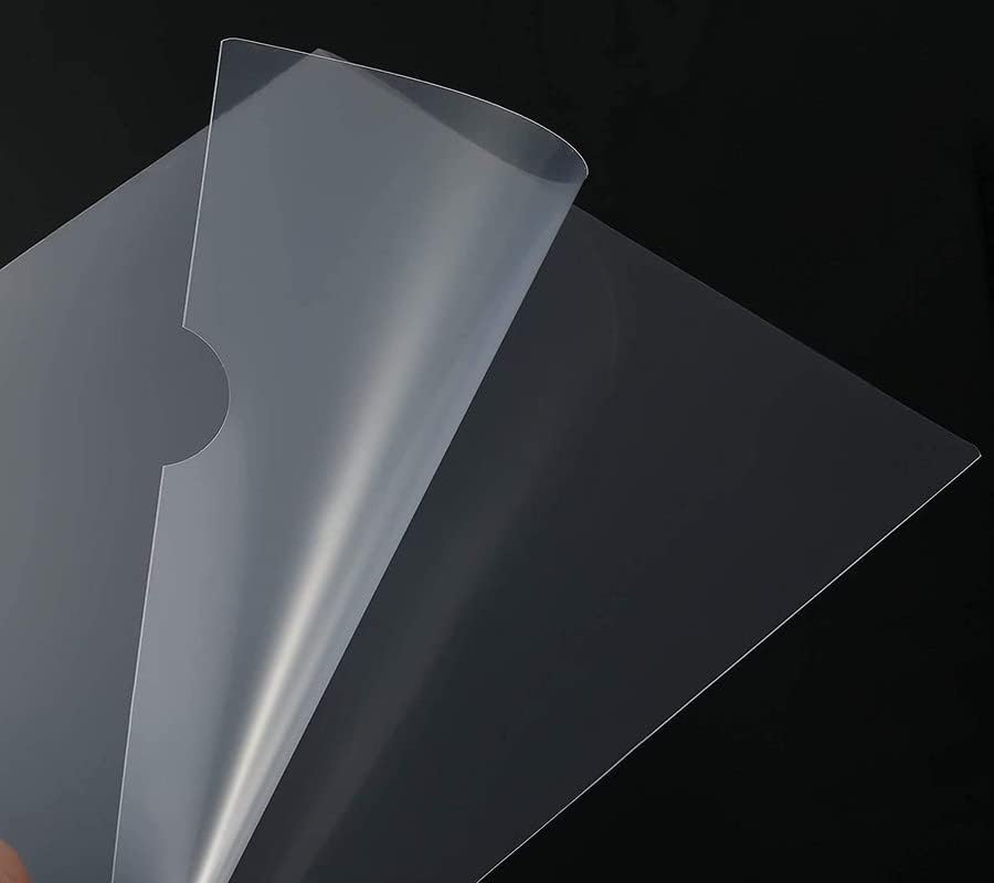 Image of Pack of 5 L-Type Transparent A4 Size Document Sleeve Project Document Holder Plastic Folder for Document Paper Certificate - 5 Pieces for Multipurpose Use