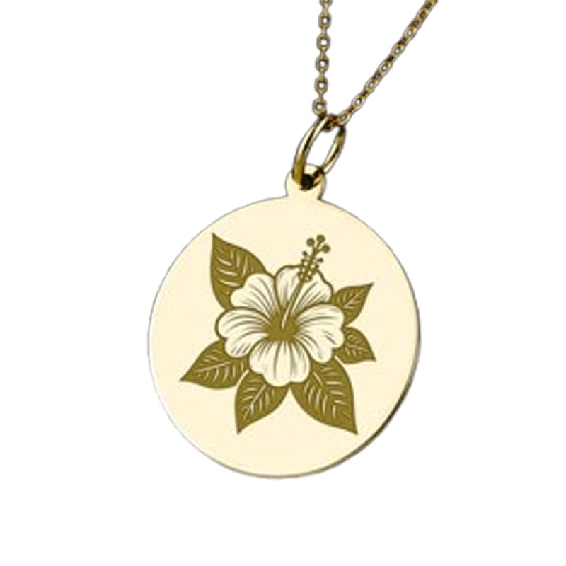 Collier Hibiscus Argent plaqué or hypoallergénique, fini les maillons fragiles et les allergies